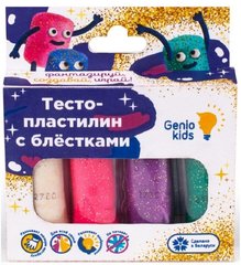 Набор для детской лепки GENIO KIDS «Тесто-пластилин 4 цвета с блёстками» (TA1084)
