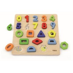 Набір для навчання Viga Toys "Цифри та форми" (50119)