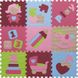 Детский коврик-пазл "Интересные игрушки", 92х92 см, розово-зеленый