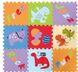 5002021 Детский коврик-пазл "Развлечения динозавров", 92х92 см