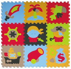 5002015 Дитячий килимок-пазл "Пригоди піратів", 92х92 см