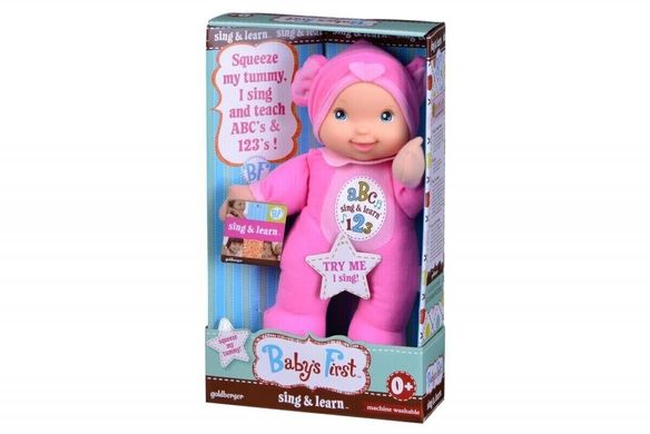 Кукла Baby's First Sing and Learn Пой и Учись (розовый мишка)