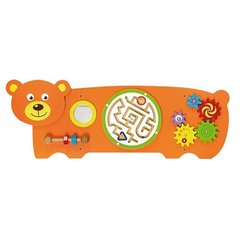 Настінна іграшка бізіборд Viga Toys "Ведмідь" (50471)
