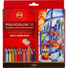 Художественные цветные карандаши POLYCOLOR, 36 цв., карт. уп