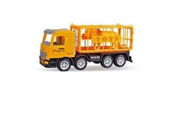 Машинка инерционная Same Toy Super Combination Грузовик желтый для перевозки животных 98-83Ut