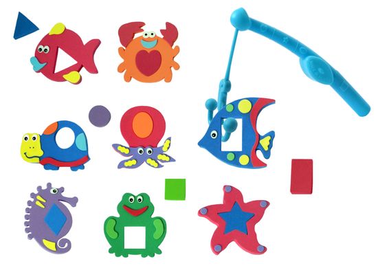 Дитячі аква-пазли "Морські мешканці та фігури", 9 іграшок