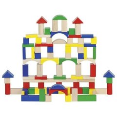 Конструктор дерев'яний goki Будівельні блоки (кольорові) 58669