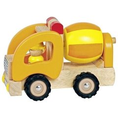 Машинка дерев'яна goki Бетонозмішувач (жовтий) 55926G