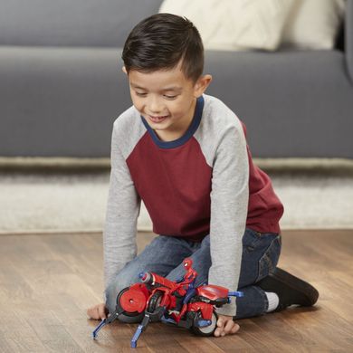Игровой набор Hasbro Marvel фигурка человека-паука и транспортное средство 3 в 1 (E0593)