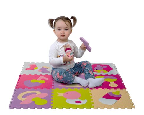 Дитячий килимок-пазл "Маленьке кенгурятко", 92х92 см