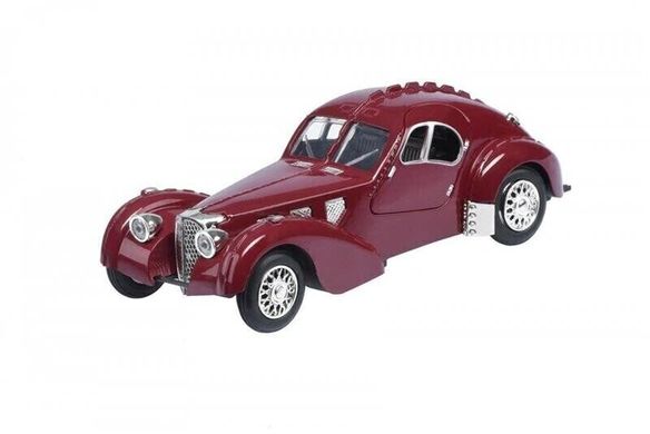 Автомобиль 1:28 Same Toy Vintage Car со светом и звуком Бордовый HY62-2Ut-4
