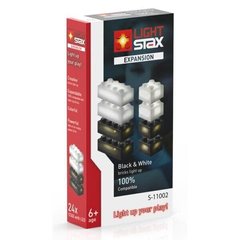 Цеглинки 4х2 та 2х2 LIGHT STAX з LED підсвіткою Expansion 8 штук Чорний, Білий S11002