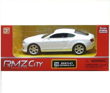 Игрушка RMZ City Машинка "Bentley Continental" белая (554021-1)