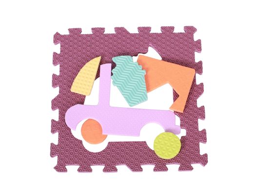 Детский коврик-пазл "Быстрый транспорт", 92х92 см