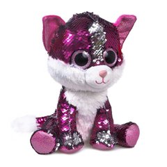 Мягкая игрушка с паетками Fancy "Блестяшки" котик Рубинчик (KGL0PR)