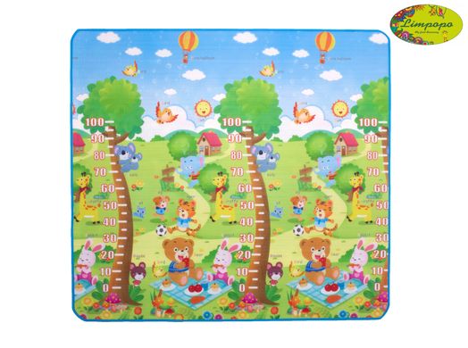 Детский двусторонний коврик "Сафари-пикник и Подводный мир", 200х180 см
