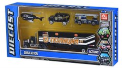 Набір машинок Same Toy Diecast Вантажівка з поліцейськими SQ80958-3Ut