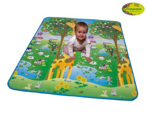 Детский двусторонний коврик "Большая жирафа и Красочная азбука", 120х180 см