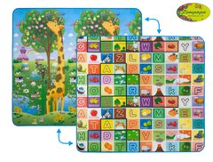 Детский двусторонний коврик "Большая жирафа и Красочная азбука", 200х180 см