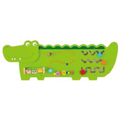 Настінна іграшка бізіборд Viga Toys "Крокодил" (50469)
