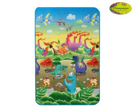 Детский двусторонний коврик "Динозавры и Подводный мир", 120х180 см