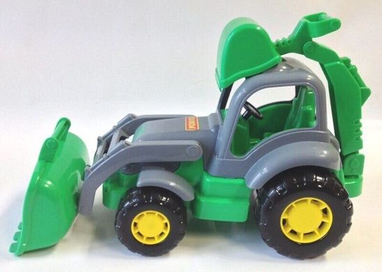 Игрушка трактор-экскаватор "Крепыш" POLESIE серо - зеленый (44785-2)