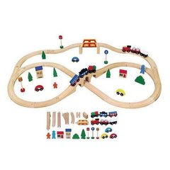 Игрушка Viga Toys "Железная дорога", 49 деталей (56304)