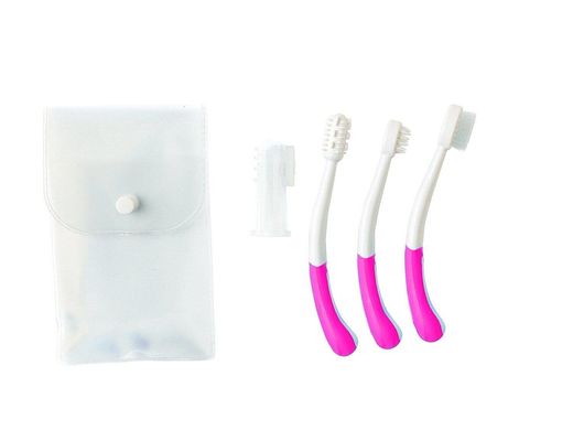Набір по догляду за зубами Nuvita дитячий 0м+ рожевий NV1145Pink