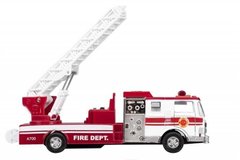 Машинка металлическая goki Пожарная машина лестница белая 12115G-1