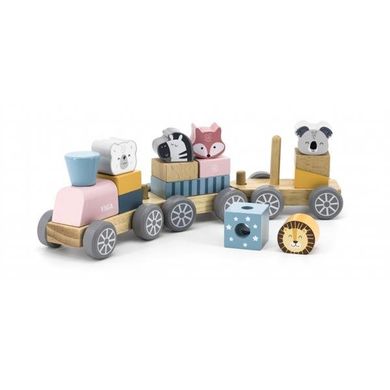 Іграшка Viga Toys PolarB Потяг з тваринами (44015)