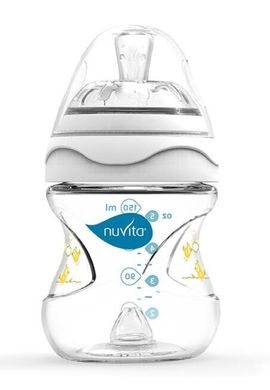 Пляшка для годування Nuvita Mimic 150 мл 0м+ Антиколікова, біла NV6010White