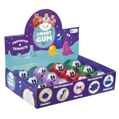 Пластилин Genio Kids-Art для лепки Smart Gum светится в темноте зеленый (HG03-3)