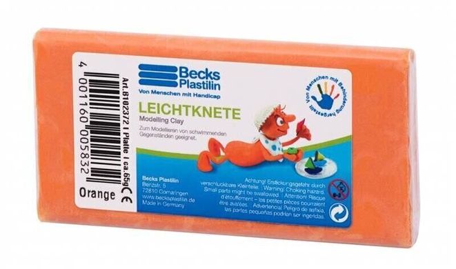 Пластилін плаваючий Becks Plastilin 65г помаранчевий B102372