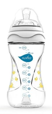Бутылочка для кормления Nuvita Mimic 250 мл 3м + Антиколикова, белая NV6030White
