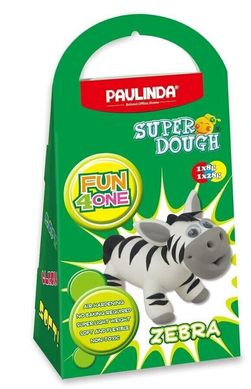 Маса для ліплення Paulinda Super Dough Fun4one Зебра (рухливі очі) PL-1563