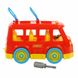 Конструктор-транспорт POLESIE "Автобус", 26 элементов в сеточке, красный (71248-1)