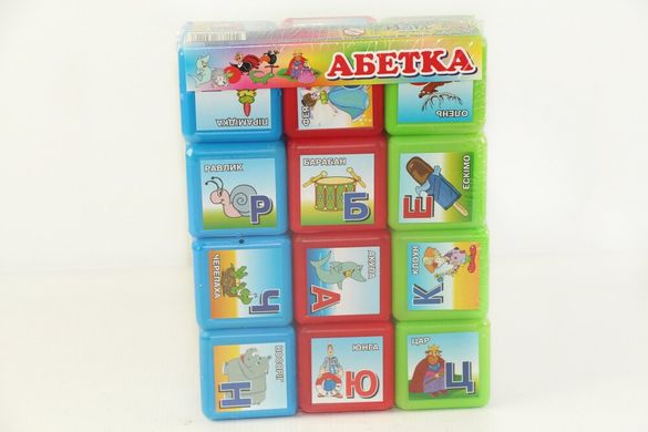 Кубики "Абетка" 12 шт. M- toys