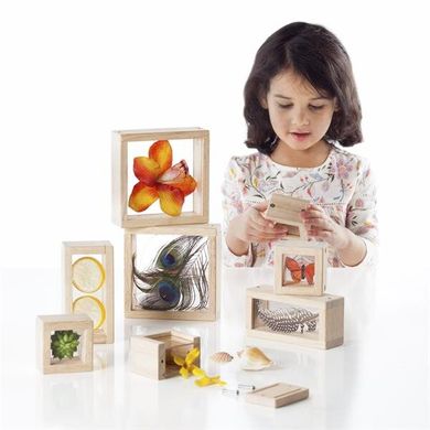 Набор блоков Guidecraft Natural Play Сокровища в ящиках, прозрачный (G3084)