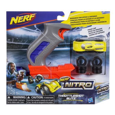 Игровой набор Hasbro Nerf Nitro ThrottleShot Blitz Пусковое устройство и желтая машинка (C0780_С0782)
