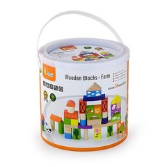 Набір будівельних блоків Viga Toys "Ферма", 50 шт., 3 см (50285)