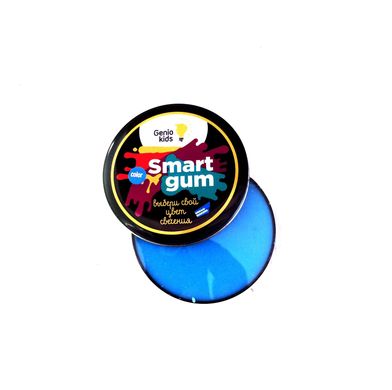 Пластилин для детской лепки GENIO KIDS «SMART GUM», цветное свечение, синий (HG06-4)