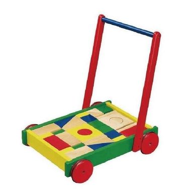 Ходунки-каталка Viga Toys "Візок з кубиками" (50306)