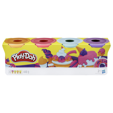 Play-Doh Набор из 4 баночек, (фиолетовый, голубой, розовый, оранжевый) B5517_E4869
