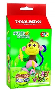 Маса для ліплення Paulinda Super Dough Monkey World мавпа з очима PL-081537-1