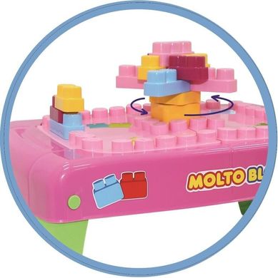 Набор игровой с конструктором MOLTO-POLESIE 20, элементов в коробке (розовый) с элементом вращения (58010)