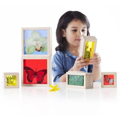 Набір блоків Guidecraft Natural Play Скарби в ящиках, різнокольоровий (G3085)