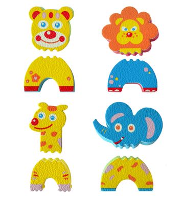 Детские аква-пазлы "Смешные животные", 4 игрушки