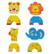 Дитячі аква-пазли "Кумедні тваринки", 4 іграшки