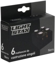 Кирпичики 2х2 LIGHT STAX Junior с LED подсветкой Expansion Черные M04009