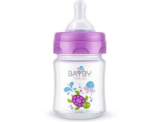 Бутылочка для кормления Bayby BFB6100 120мл 0м + фиолетовая